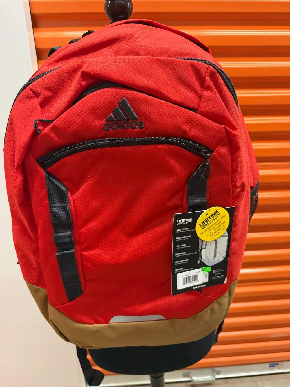 NWT Adidas Unisex Excel 4 Backpack Red/Bk
